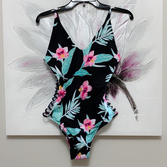 SHEIN Other - SOLD Shein Swimsuit Size S Tropical Shekini NWOT